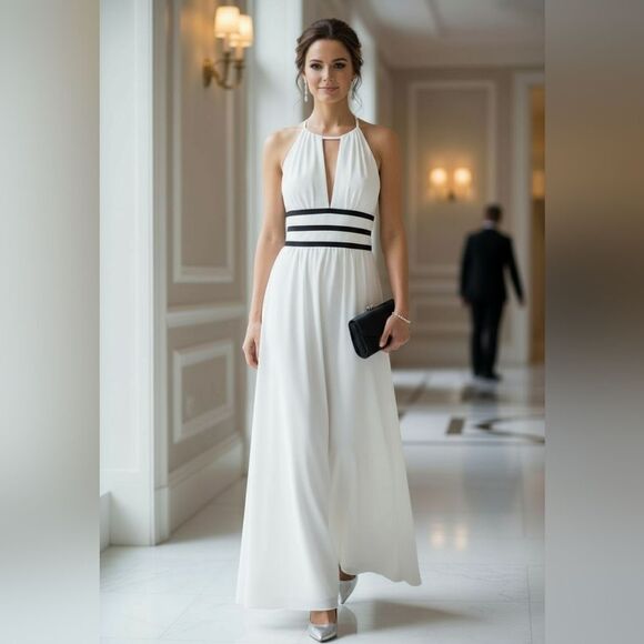 Express Dresses & Skirts - Express Womens White Strappy Maxi Dress XS